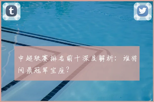 中超联赛排名前十深度解析：谁将问鼎冠军宝座？